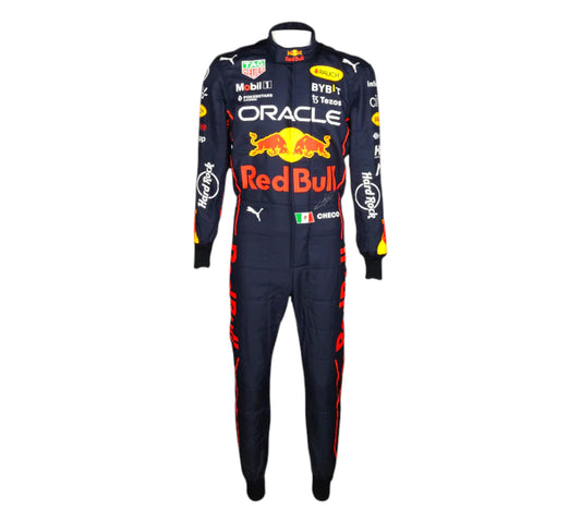 2022 Sergio Perez Signed Used Red Bull Racing F1 Suit