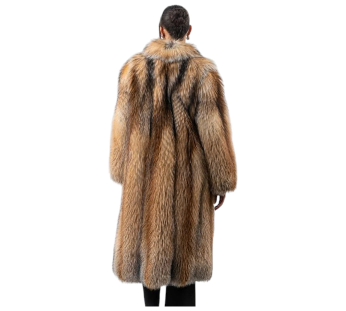 Gold Cross Fox Fur Coat
