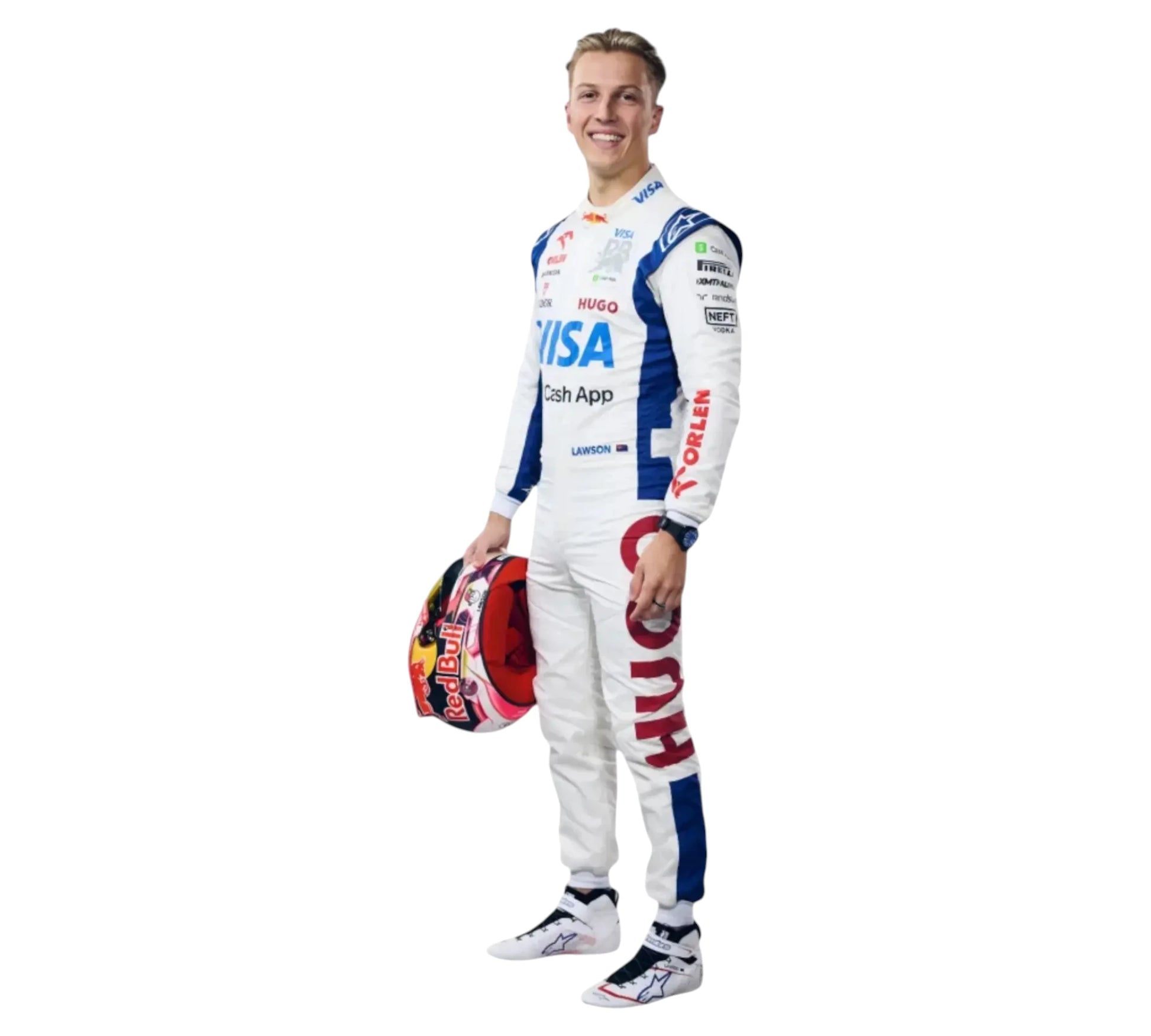 2024 New Liam Lawson Visa Cash App RB Formula One Team Replica Racing Suit