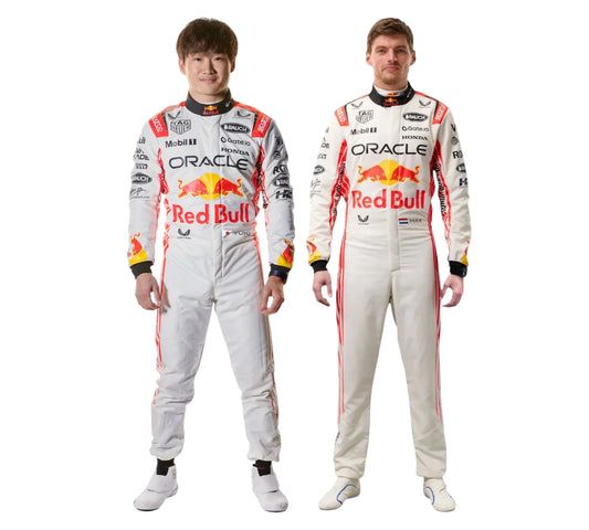 New 2025 Max Verstappen &amp; Yuki Tsunoda Japanese Grand Prix Red Bull F1 Team Replica Race Suit