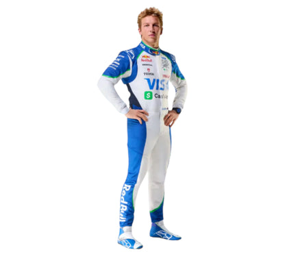 2025 New Liam Lawson Visa Cash App RB Formula One Team Replica Racing Suit