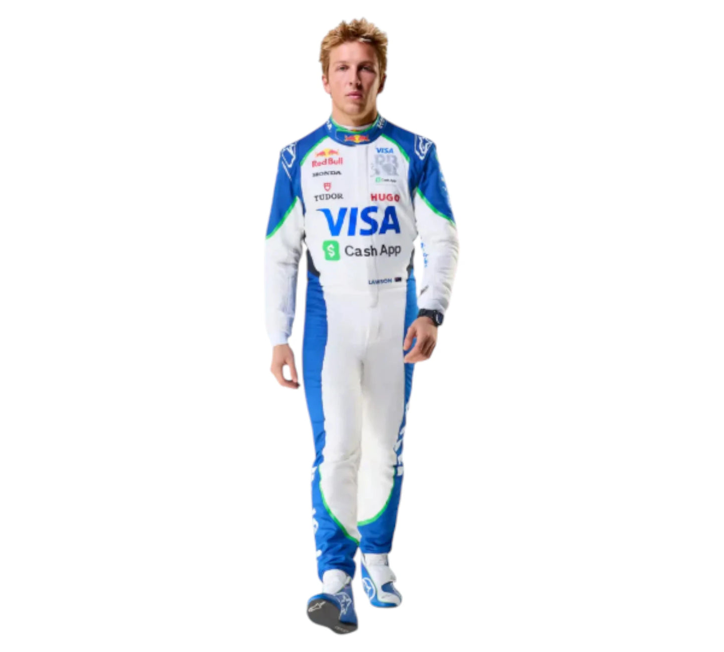 2025 New Liam Lawson Visa Cash App RB Formula One Team Replica Racing Suit
