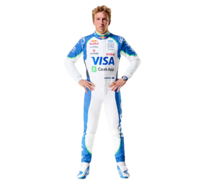 2025 New Liam Lawson Visa Cash App RB Formula One Team Replica Racing Suit