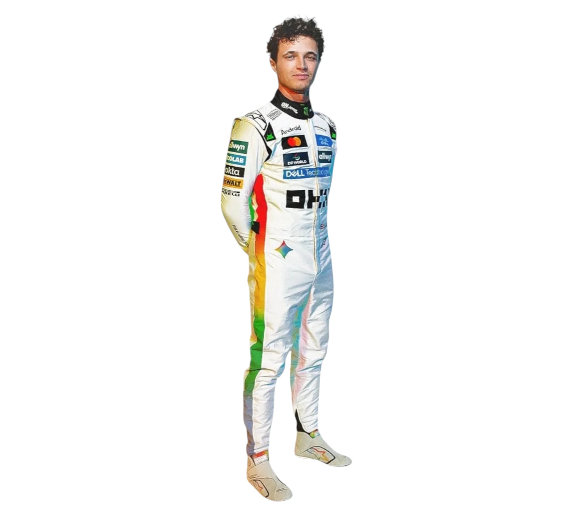 New 2025 Oscar Piastri Google Gemini McLaren F1 Team Replica Racing Suit