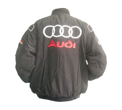 Audi Sport Racing Jacket Black and Light Gray
