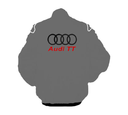 Gray hoodie with Audi TT logo on a white background