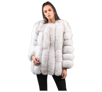 White Fox Fur Jacket