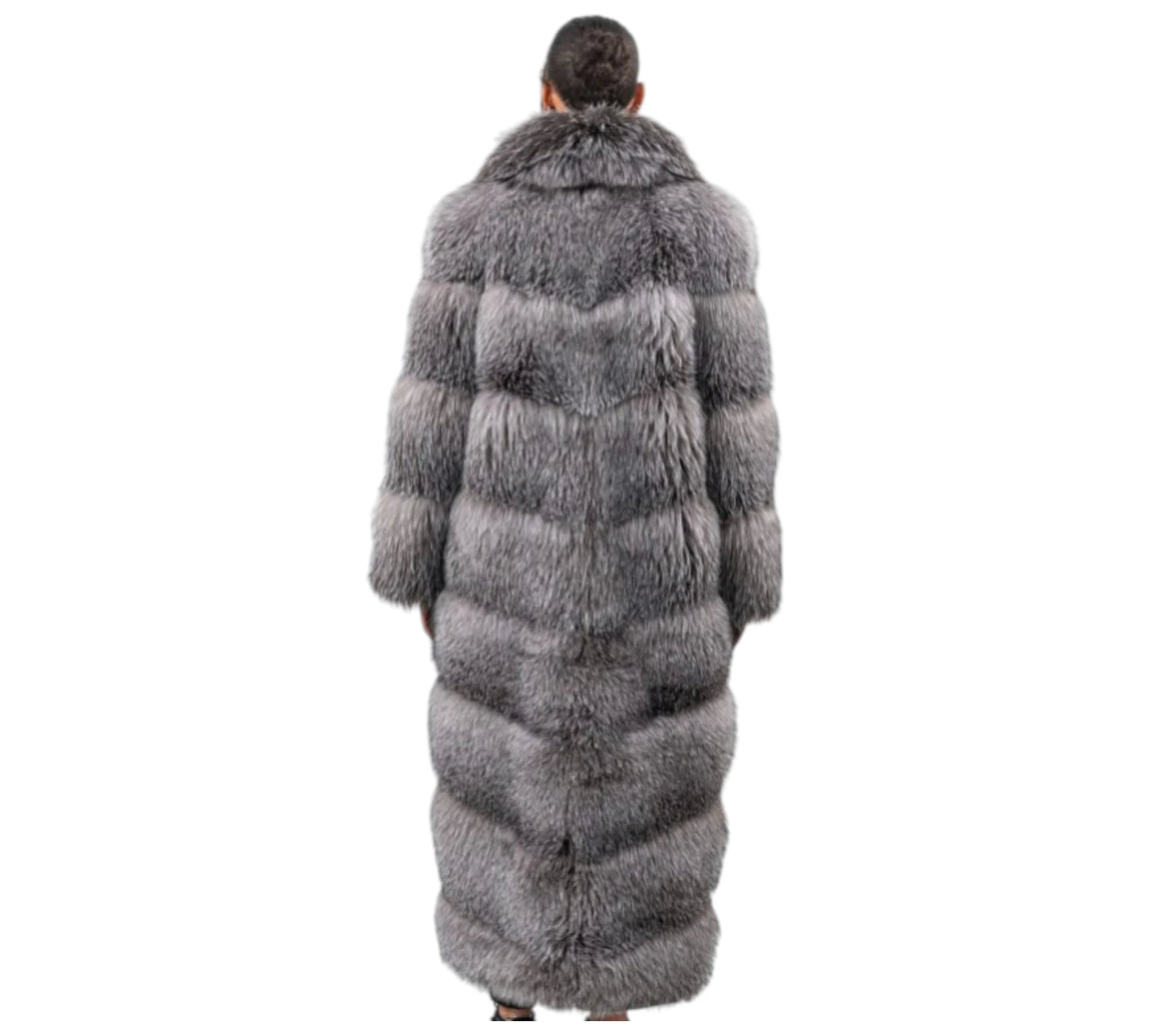 Layered Blue Frost Fox Fur Coat