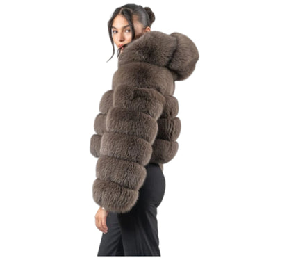 Brown Fox Fur Jacket