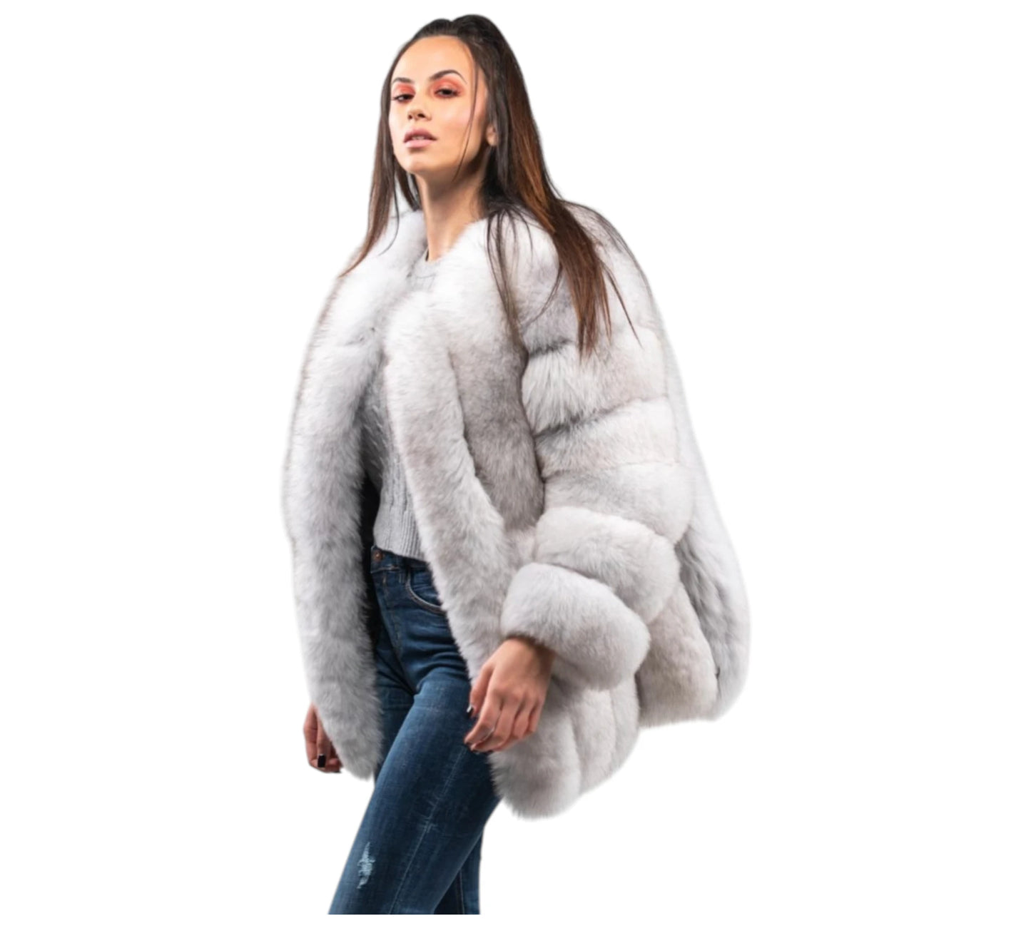 White Fox Fur Jacket