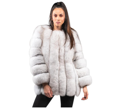 White Fox Fur Jacket