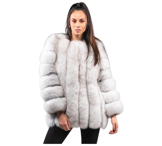White Fox Fur Jacket