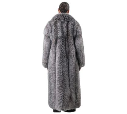 Full Length Blue Frost Fox Fur Coat