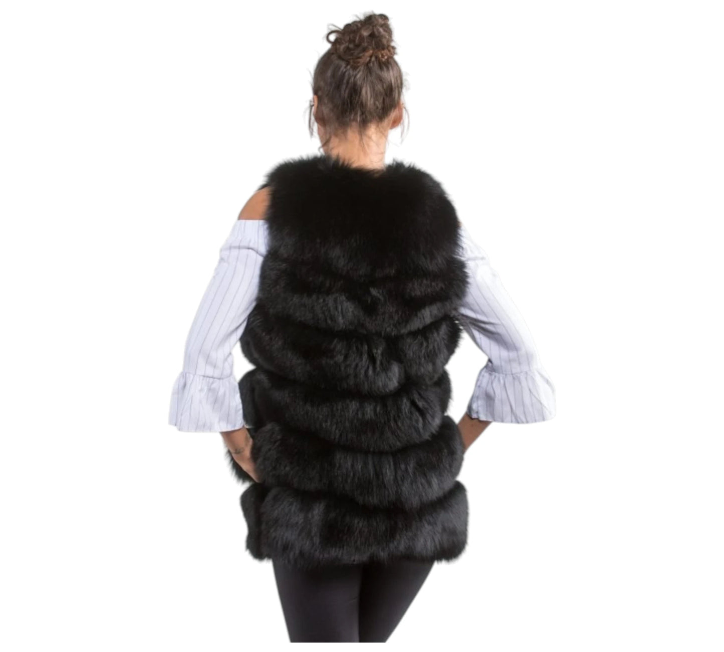 Black Fox Fur Vest