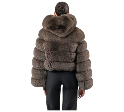 Brown Fox Fur Jacket