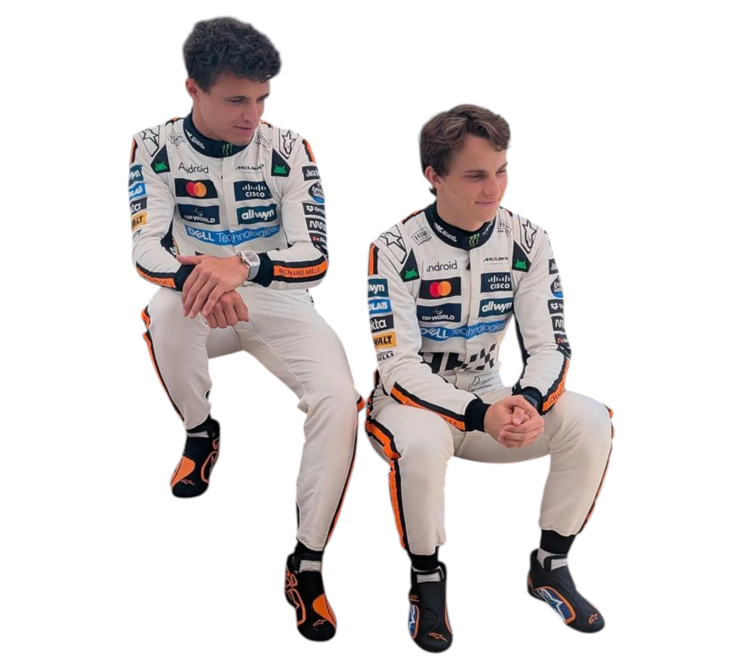 2025 Lando Norris & Oscar Piastri Monaco GP McLaren F1 Team Replica Racing Suit