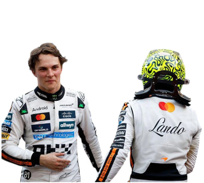 2025 Lando Norris & Oscar Piastri Monaco GP McLaren F1 Team Replica Racing Suit