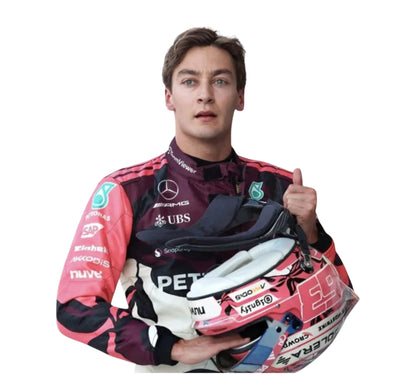 New 2025 George Russell Mercedes Miami GP F1 Racing Suit