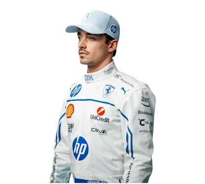 New 2025 Charles Leclerc Monaco GP Scuderia Ferrari F1 Race Suit