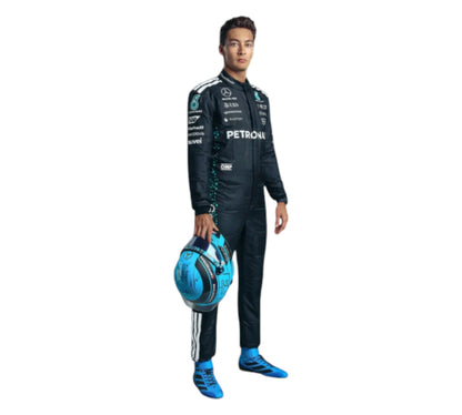 New 2025 George Russell Mercedes F1 Racing Suit