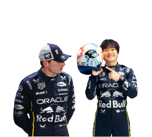 2025 Max Verstappen & Yuki Tsunoda Singapore GP Red Bull Team F1 Race Suit