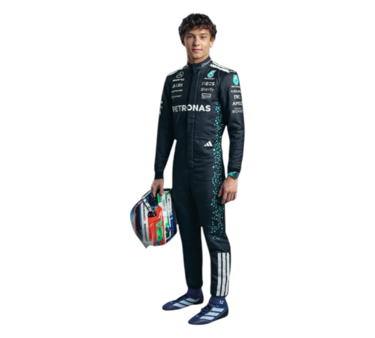 New 2025 Andrea Kimi Antonelli Mercedes F1 Racing Suit