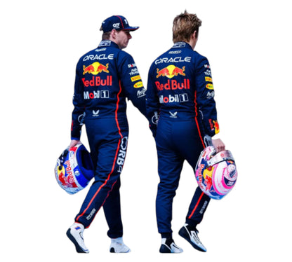 New 2025 Max Verstappen & Liam Lawson Red Bull F1 Team Racing Suit