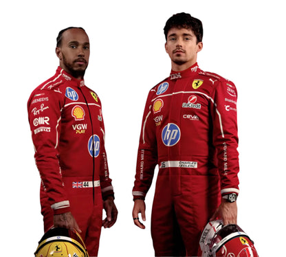 New 2025 Charles Leclerc Scuderia Ferrari HP F1 Racing Suit