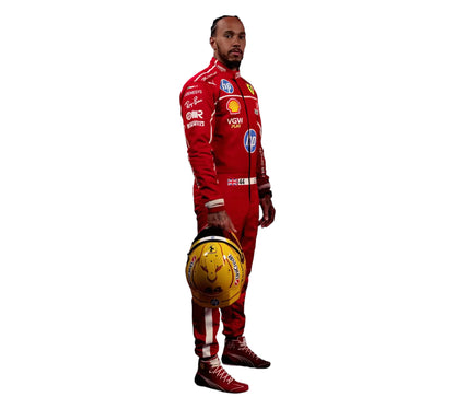 New 2025 Lewis Hamilton Scuderia Ferrari HP F1 Racing Suit