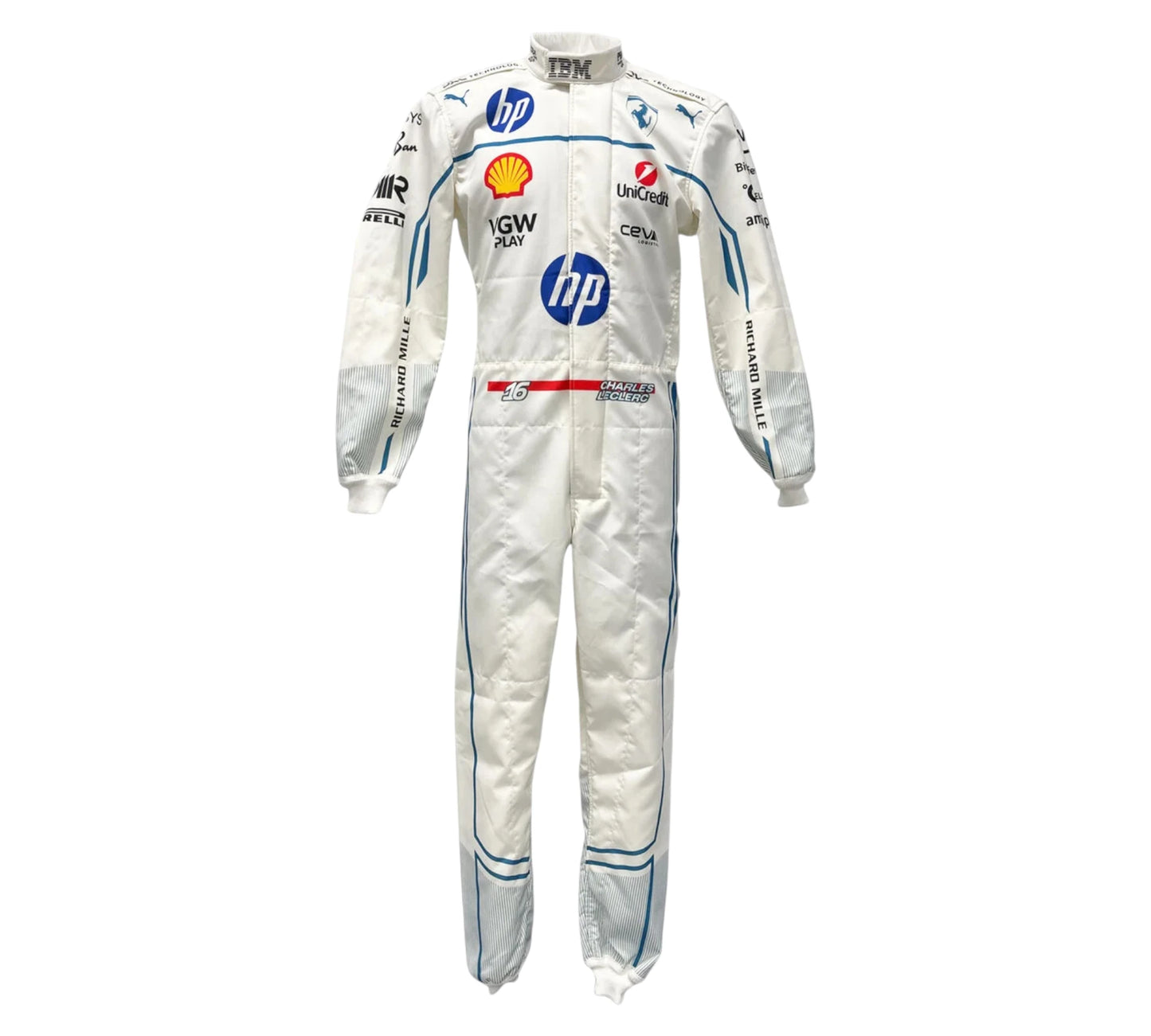 New 2025 Charles Leclerc Monaco GP Scuderia Ferrari F1 Race Suit
