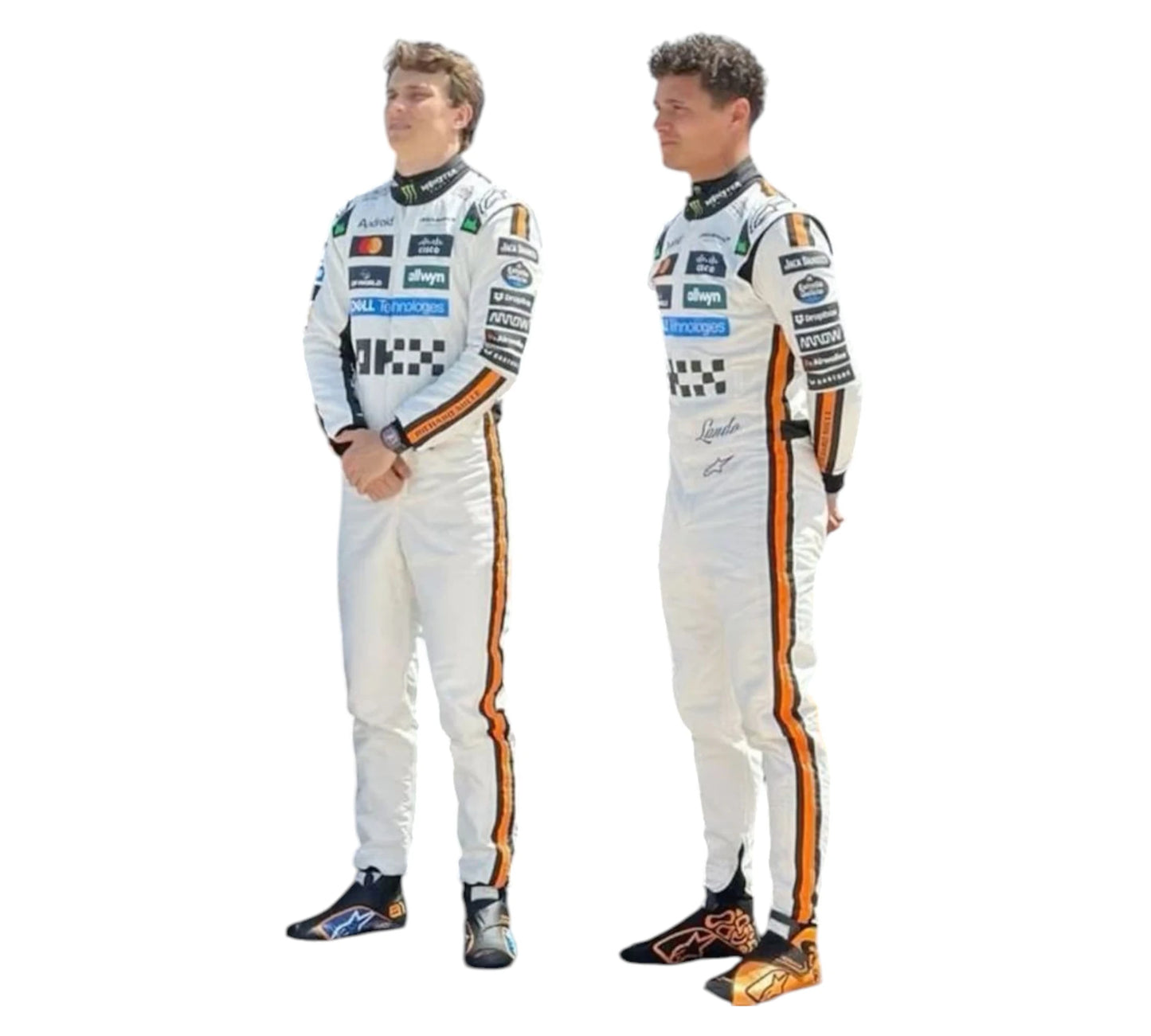 2025 Lando Norris & Oscar Piastri Monaco GP McLaren F1 Team Replica Racing Suit