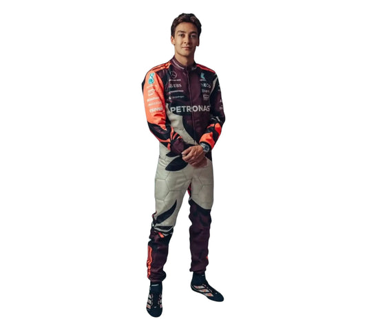 New 2025 George Russell Mercedes Miami GP F1 Racing Suit