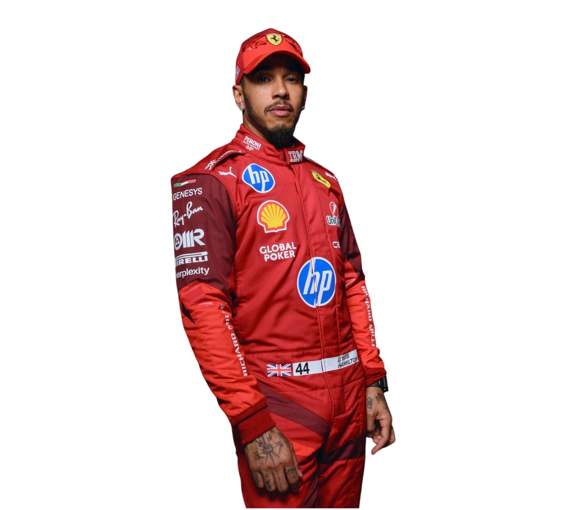 Lewis Hamilton Puma for Scuderia Ferrari HP Las Vegas 2025 race suit

