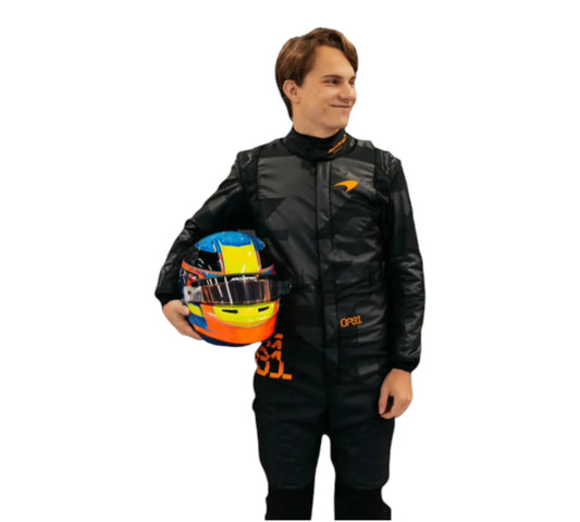 2025 New Oscar Piastri Black McLaren F1 Team Replica Racing Suit