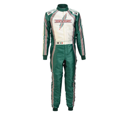 New 2025 Tony Kart Sublimation Printed Overall Replica Go Kart Driver Racing Suit