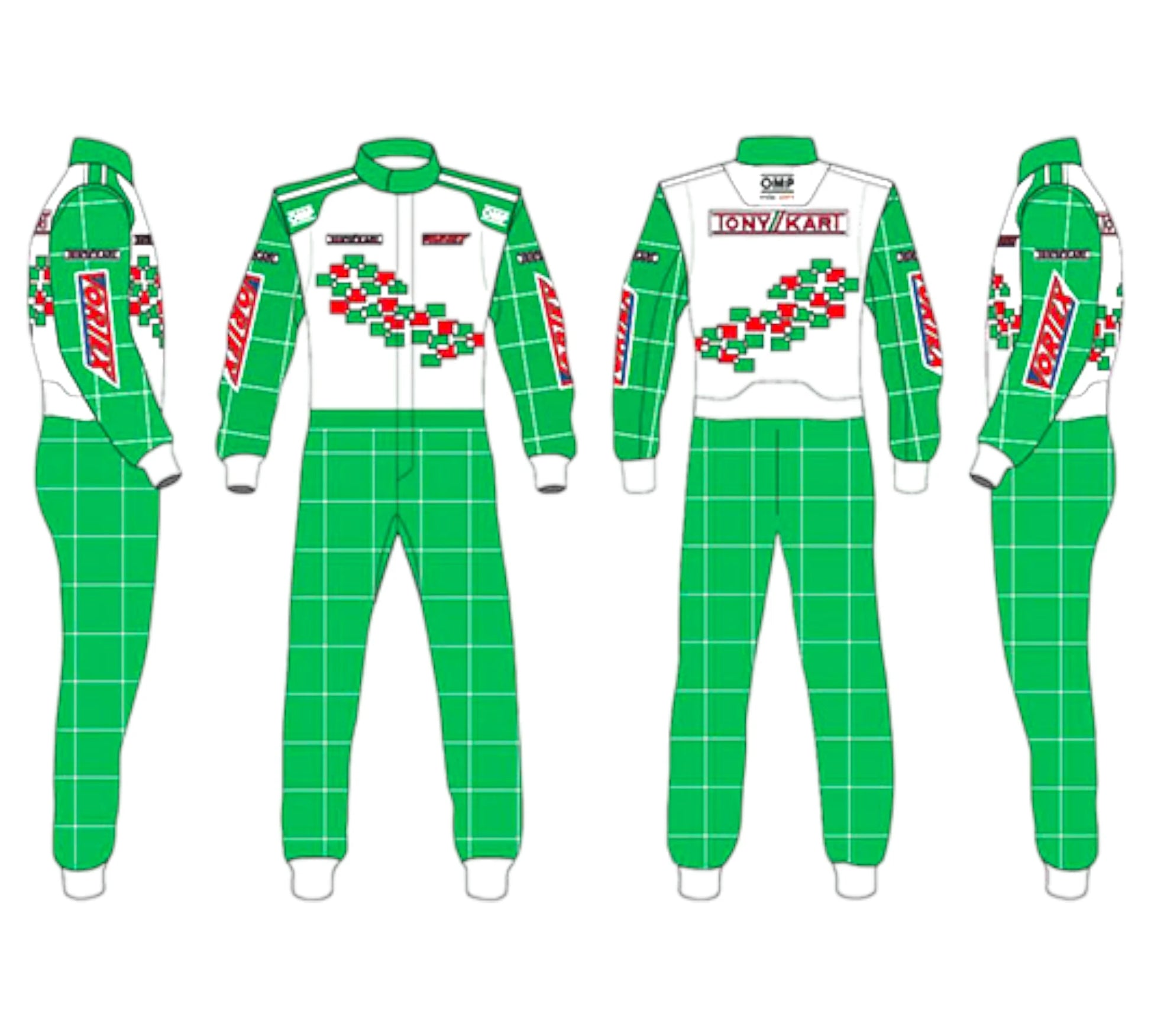Tony Kart Sublimation Printed Overall Go Kart Driver Racing Suit